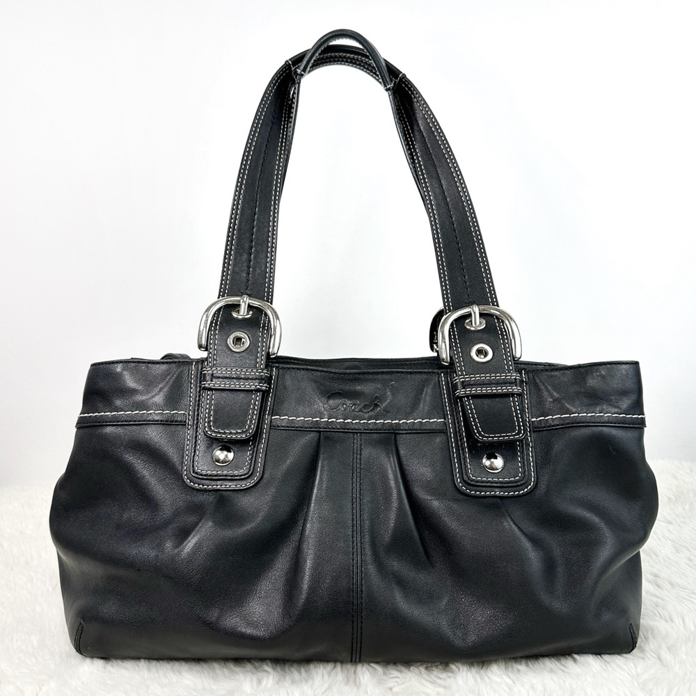 Coach Black Leather Soho Tote Shoulder Bag